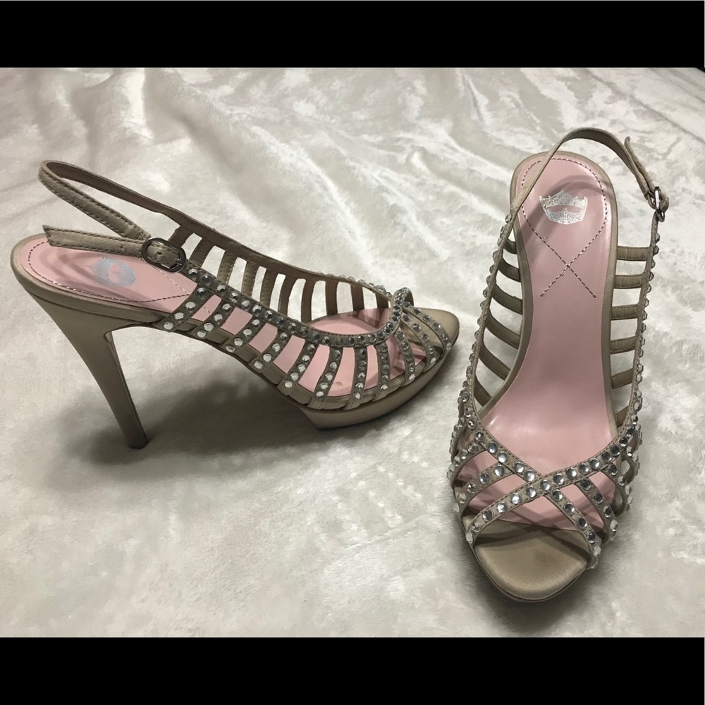 Tan/nude colored 5” heels.